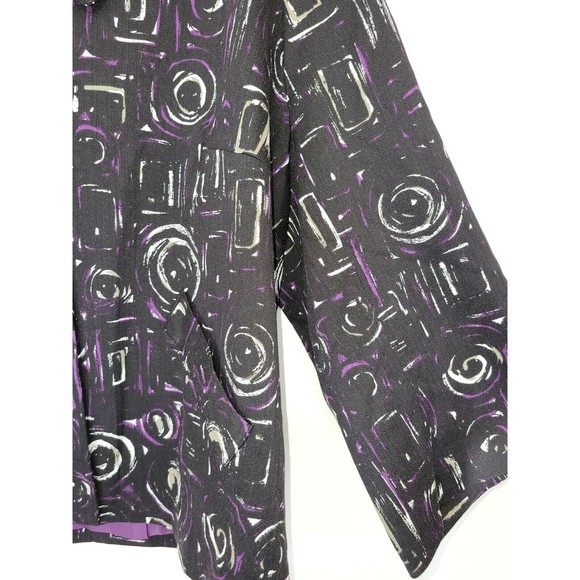 Frenz By Theresa Renz Women's Blazer Black Gorgeous Big Buttons 3/4 Sleeves 2X - Picture 5 of 8